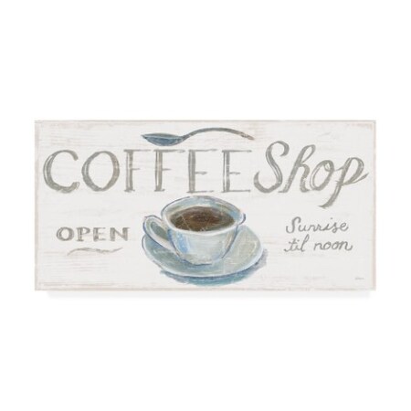 Trademark Fine Art Sue Schlabach 'White Barn Signs II' Canvas Art, 10x19 WAP11052-C1019GG